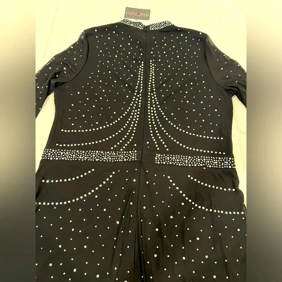 NWT Curvy Sense jumpsuit with RHINSTONES! 2X, this thing is gorgeous!! - Picture 7 of 8